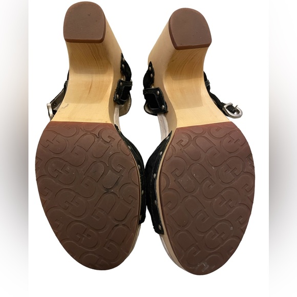 Ugg Black Suede Heeled Clogs. Size 8. - Picture 5 of 8